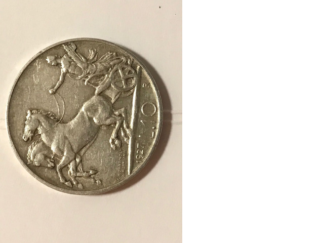 Moneta in Argento da 10 Lire anno 1927
