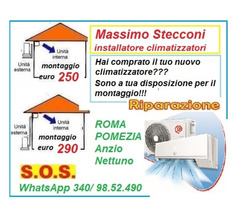 Lavoro manuale - Montaggio condizionatore Ardea Tor San lorenzo mare