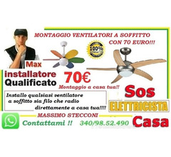 Lavoro manuale - Ventilatore a soffitto Roma montaggio 70 euro