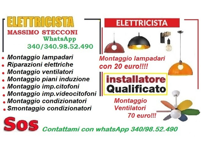 Lavoro manuale - Ventilatore a soffitto Roma montaggio 70 euro