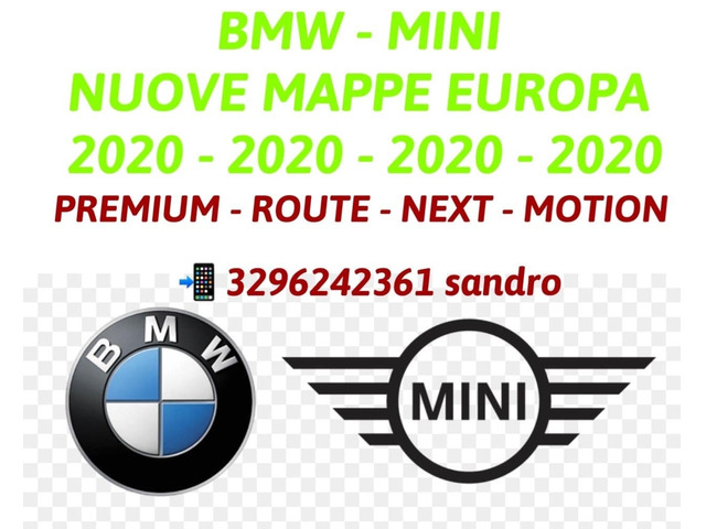 BMW MINI AGGIORNAMENTO MAPPE NAVIGATORE PREMIUM MOVE NEXT EVO ROUTE MOTION