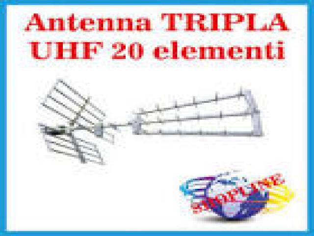 Telefonia - accessori - Beltel - hyades elettronica antenna tv tripla 20 elementi vero sottocosto